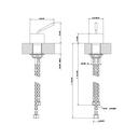 Gessi 35300 Goccia Deck Mounted Washbasin Mixer Control Chrome 2