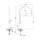Gessi 35210 Goccia Tall Single Lever Washbasin Mixer Without Pop Up Chrome 2