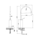 Gessi 35209 Goccia Tall Single Lever Washbasin Mixer Without Pop Up Chrome 2
