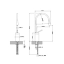 Gessi 35204 Goccia Tall Single Lever Washbasin Mixer Without Pop Up Chrome 2