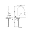 Gessi 35201 Goccia Single Lever Washbasin Mixer Without Pop Up Chrome 2