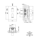 Gessi 20210 Rettangolo Three Way Diverter Thermostatic And Volume Control Chrome 2