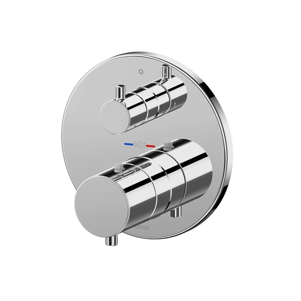 TOTO TBV01408U#CP Thermo 2Way Div Valve,G,Round Chrome Plated W/ Shutoff