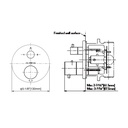 TOTO TBV01408U#CP Thermo 2Way Div Valve,G,Round Chrome Plated W/ Shutoff