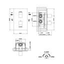 Gessi 20204 Rettangolo Two Way Diverter Thermostatic And Volume Control Chrome 2