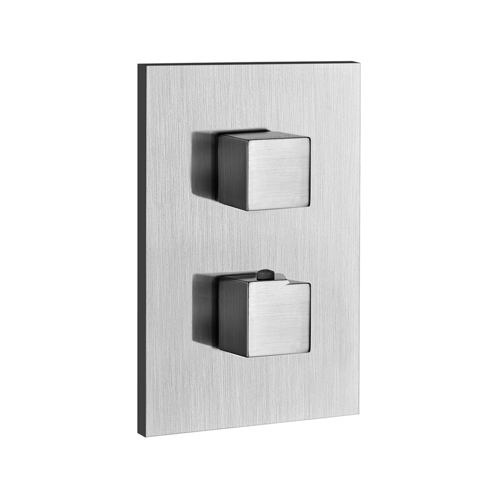 Gessi 20183 Rettangolo Thermostatic Trim With Single Volume Control Chrome 1