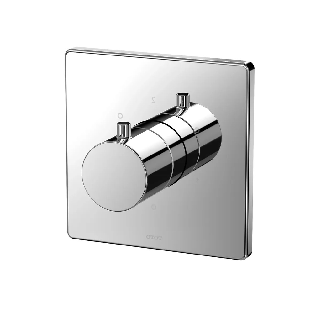 TOTO TBV02102U#CP 3Way Div Trim W/Off,G,Square Chrome Plated