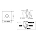 TOTO TBV02102U#MBL 3Way Div Trim W/Off G Square