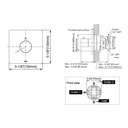 TOTO TBV02103U#PN 2Way Div Trim W/O Off,G,Square Polished Nickel