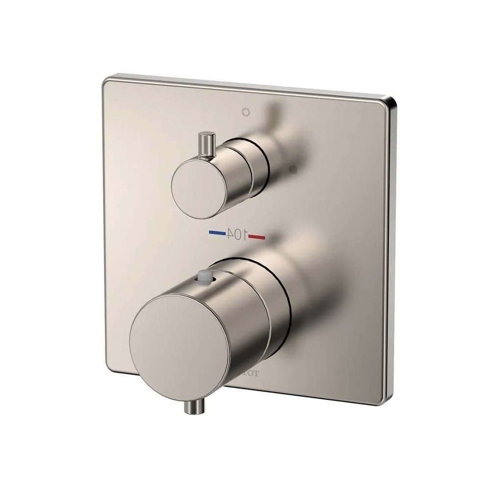 TOTO TBV02404U#BN Thermo 2Way Div Valve,G,Square Brushed Nickel W/ Shut Off