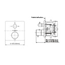 TOTO TBV02404U#BN Thermo 2Way Div Valve,G,Square Brushed Nickel W/ Shut Off