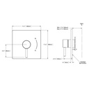 TOTO TBV02801U#CP Pb Valve Trim - Square