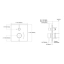 TOTO TBV02802U#CP Trim Square For Pbv W/Div Polished Chrome