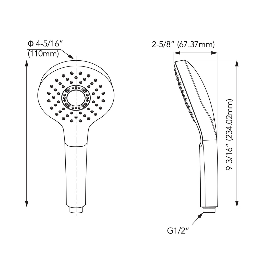 TOTO TBW01009U4#PN Hs,1 Mode,1.75Gpm,G,Round Polished Nickel