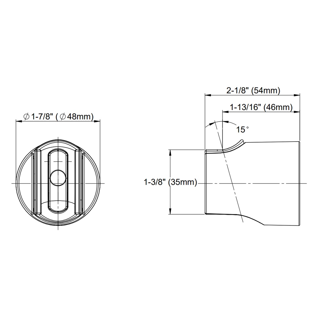 TOTO TBW01025U#MBL Wall Mount Round Handshower