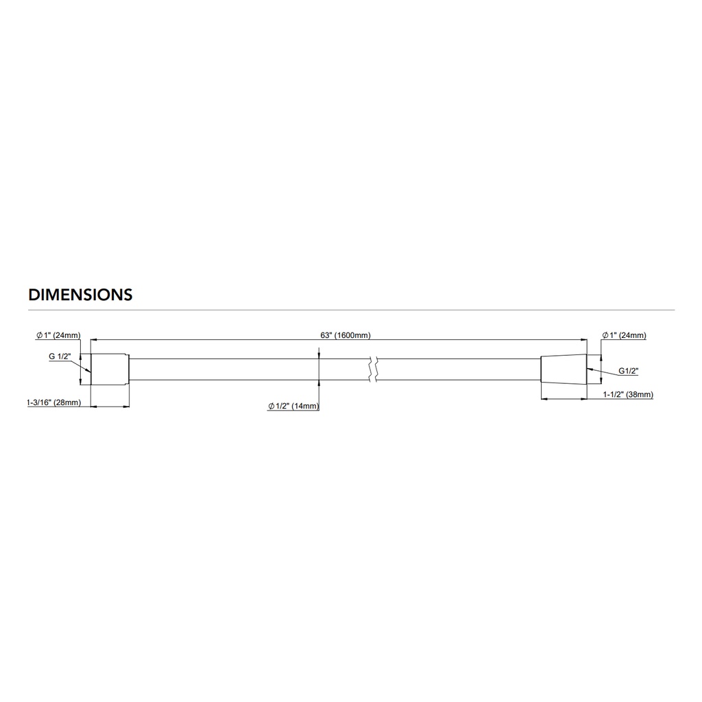 TOTO TBW01027U#CP Shower Hose Pvc 63"