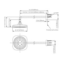 TOTO TBW02004U4#CP Sh,8.5",2Mode,1.75Gpm,G,Square Chrome Plated