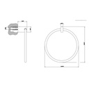 Gessi 20909 Rettangolo Towel Ring Chrome 2