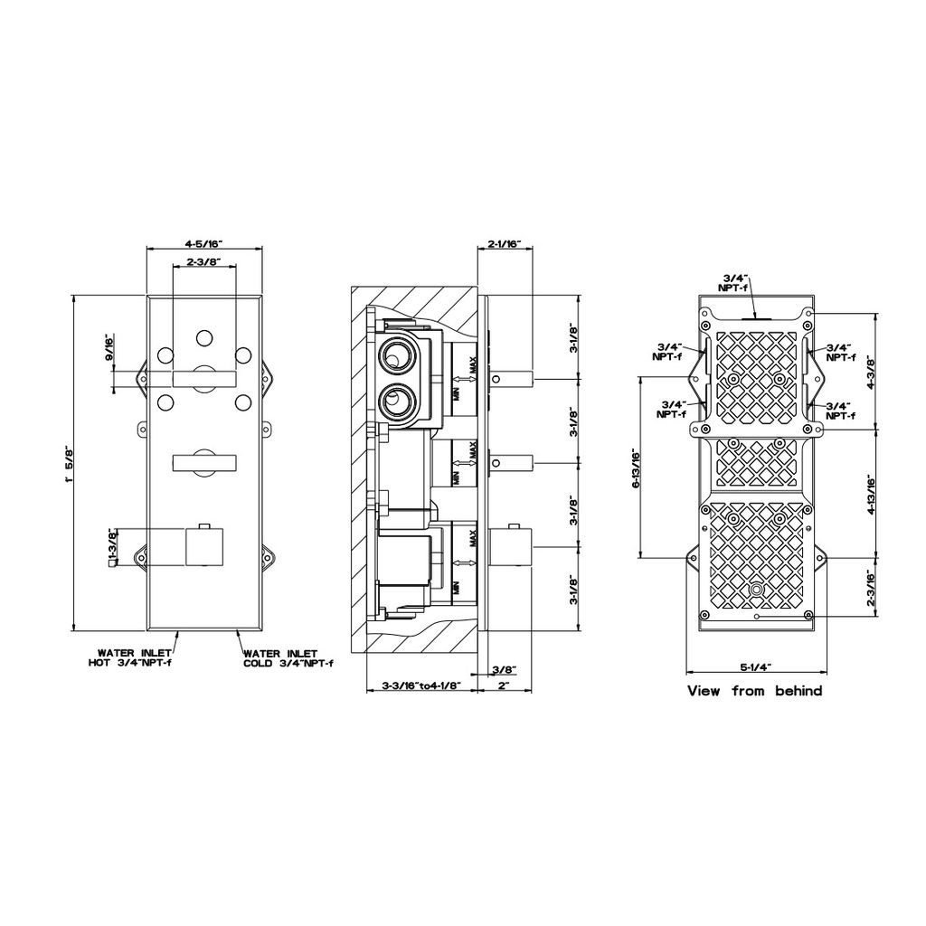 Gessi 39720 Rettangolo Five Way Thermostatic Diverter With Volume Control Chrome 2