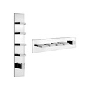 Gessi 39716 Rettangolo Thermostatic With Four Volume Controls Chrome 1