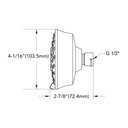 TOTO TBW03001U4#CP Sh,5 Mode,1.75Gpm,L,Classic Chrome Plated