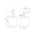 Gessi 38038 Goccia Ceramic Liquid Soap Dispenser Black Gres 2