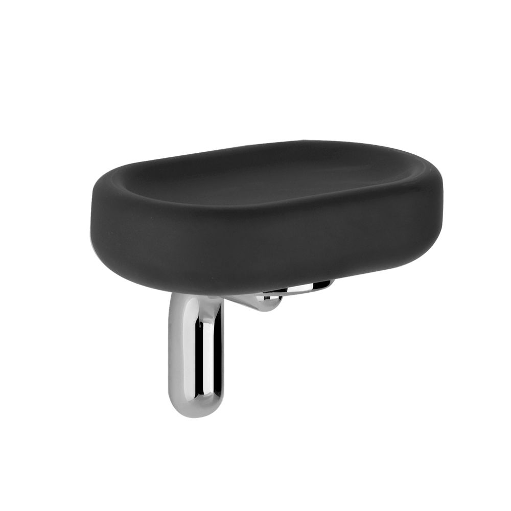 Gessi 38002 Goccia Wall Mounted Ceramic Soap Dish Black Gres 1