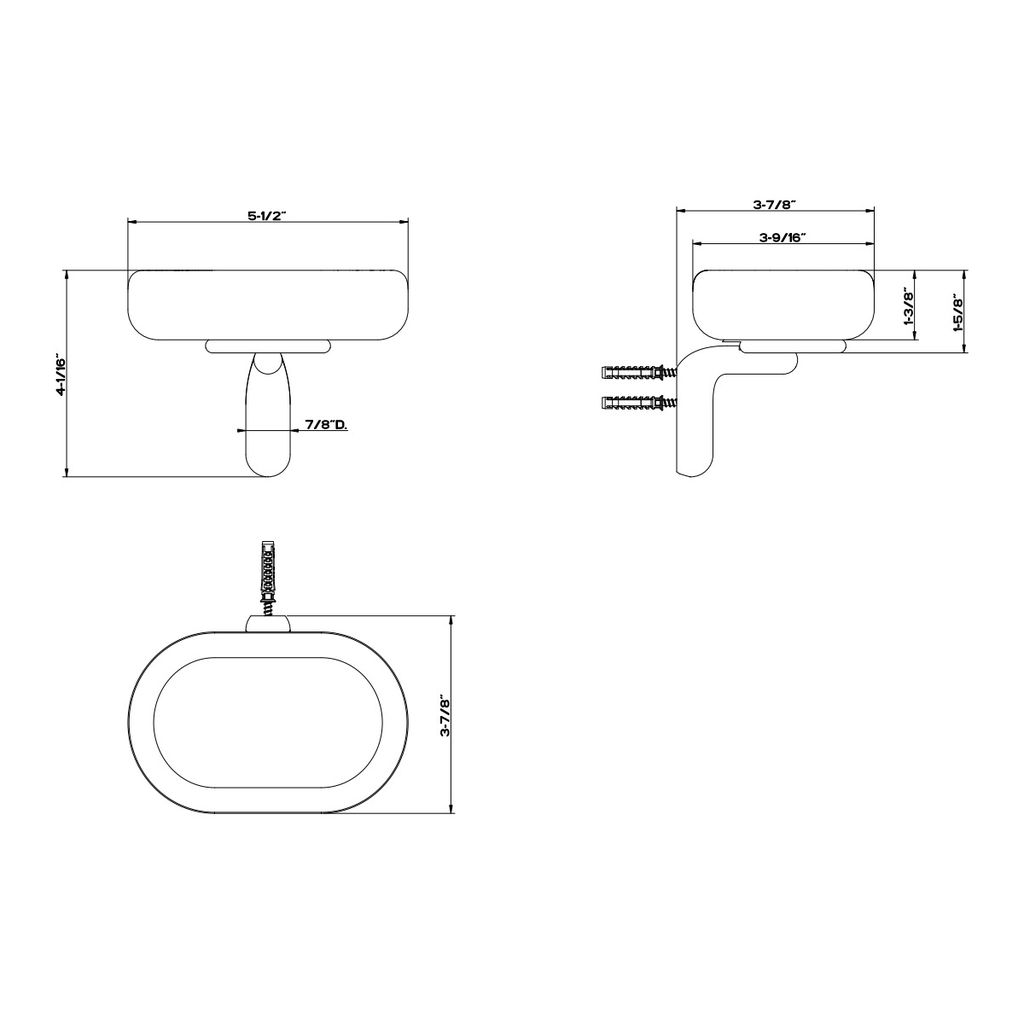 Gessi 38002 Goccia Wall Mounted Ceramic Soap Dish Black Gres 2