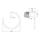 Gessi 38109 Goccia Towel Ring Chrome 2