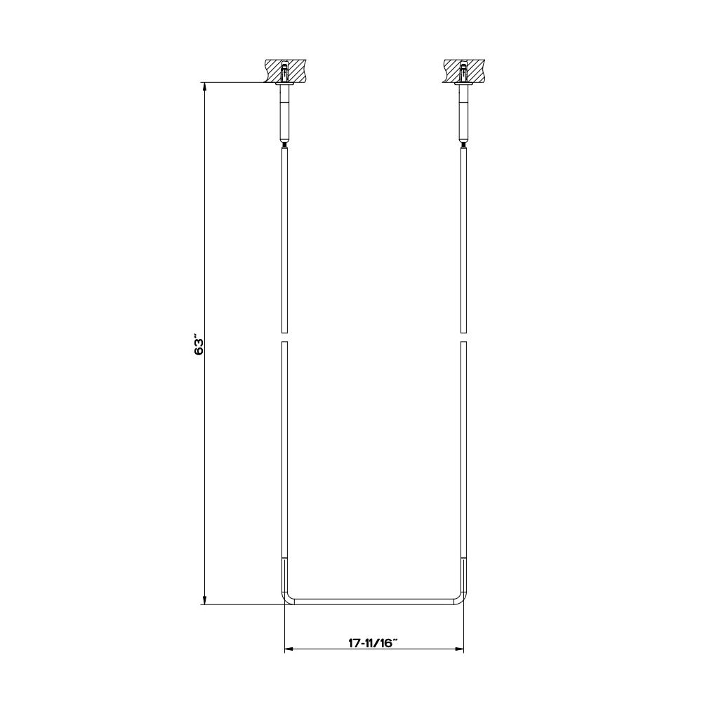 Gessi 38144 Goccia Ceiling Mounted Towel Bar Long Chrome 2