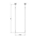Gessi 38144 Goccia Ceiling Mounted Towel Bar Long Chrome 2