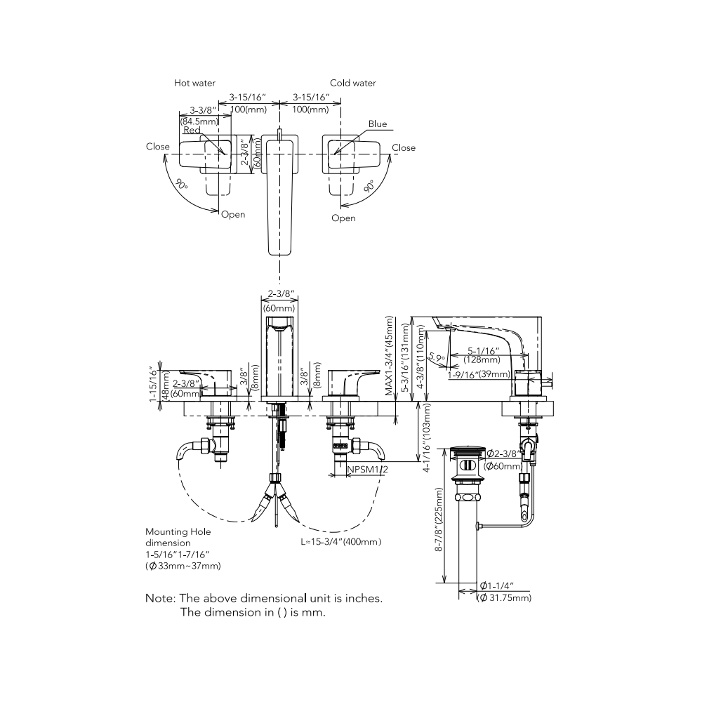 TOTO TLG07201U#PBR Faucet,Widespread Lav,Ge 1.2Gpm Polished Brz W/ Popup