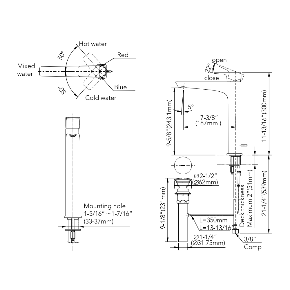 TOTO TLG07305U#PN Faucet, Single Lav, Ge (L) 1.2Gpm Polished Nickel W/Popup