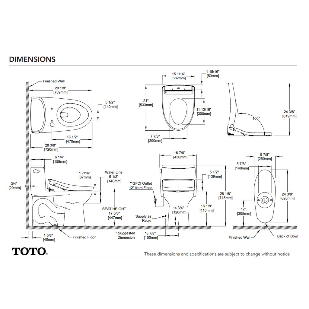 TOTO MW6083446CSFG#01 Ultramax Washlet+ 1.6 GPF One Piece Toilet Cotton