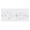 Aquabrass 92N29 Alpha Wallmount Lav Faucet Trim Only