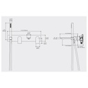 Aquabrass 92N04 Alpha Wallmount Tub Filler Trim Only