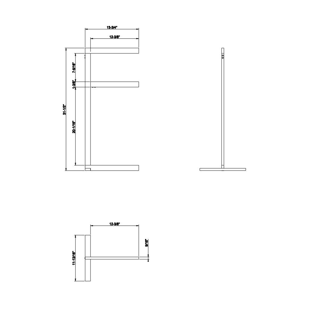 Gessi 20939 Rettangolo Freestanding Towel Rack Chrome 2