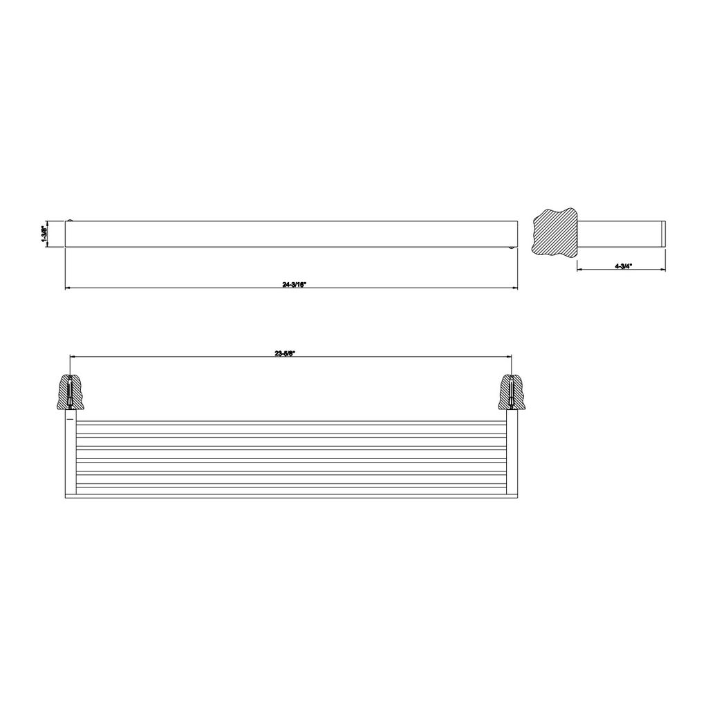 Gessi 20949 Rettangolo 24 Shelf Chrome 2