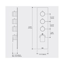 Aquabrass SR3392BBC Alpha Trim Set T12003 Valve Brushed Black Chrome