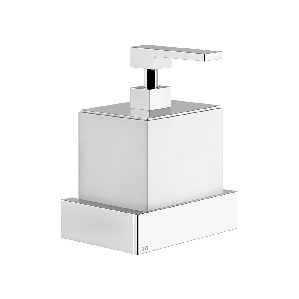 Gessi 20813 Rettangolo Wall Mounted Liquid Soap Dispenser White Neolyte 1
