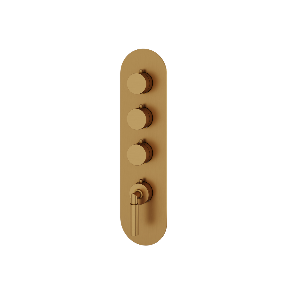 Aquabrass R3348BGD Aria Trim Set T12003 Valve Brushed Gold