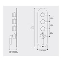 Aquabrass R3348BK Aria Trim Set T12003 Valve Black