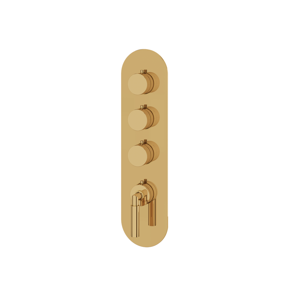 Aquabrass R3348PGD Aria Trim Set T12003 Valve Polished Gold