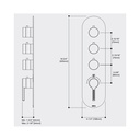 Aquabrass R3347PN Ariston Trim Set T12003 Valve Polished Nickel