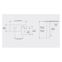 Aquabrass 19N29 Chicane Wallmount Lav. Faucet Trim Only