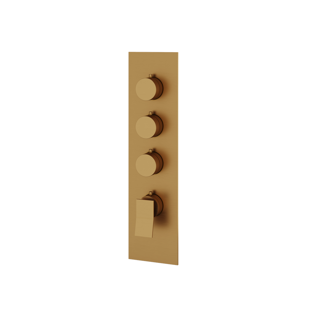 Aquabrass SR3319BGD Chicane Trim Set T12003 Valve Brushed Gold