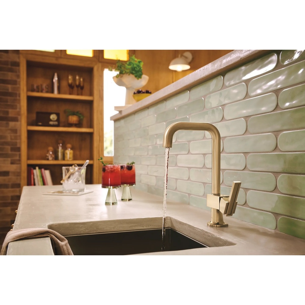 Brizo 61023LF-PCLHP Bar Faucet With Square Spout Less Hand