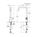 Brizo 61023LF-PNLHP Bar Faucet With Square Spout Less Hand