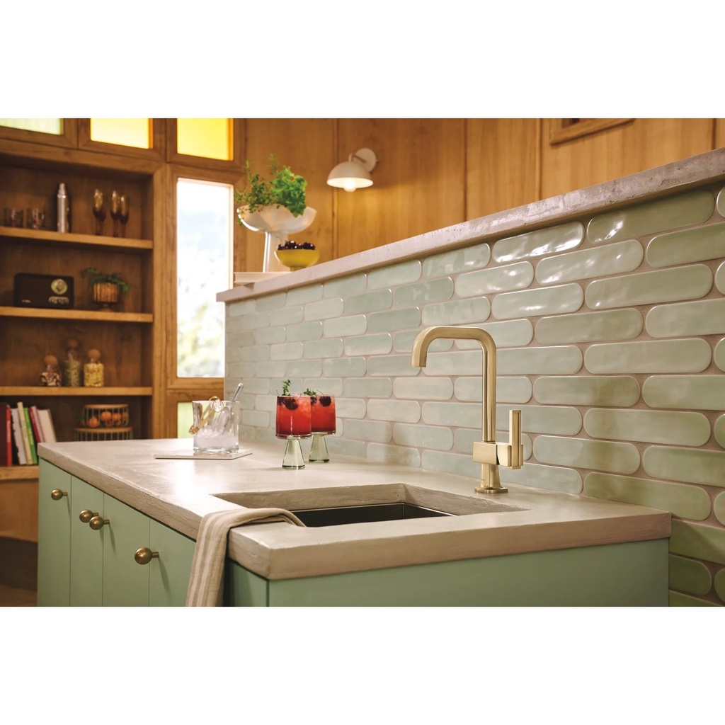 Brizo 61023LF-SSLHP Bar Faucet With Square Spout Less Hand