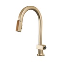 Brizo 63022LF-GLWDLHP Pull-Down Faucet With Arc Spout Less H